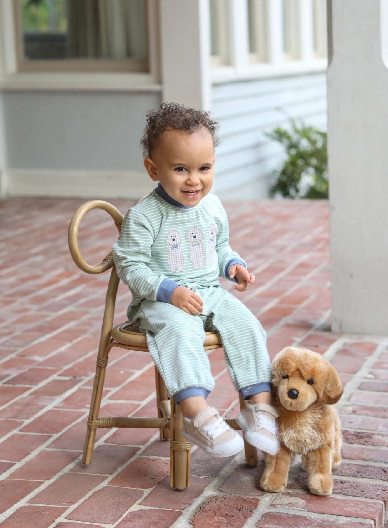 Dog Trio Boys Romper