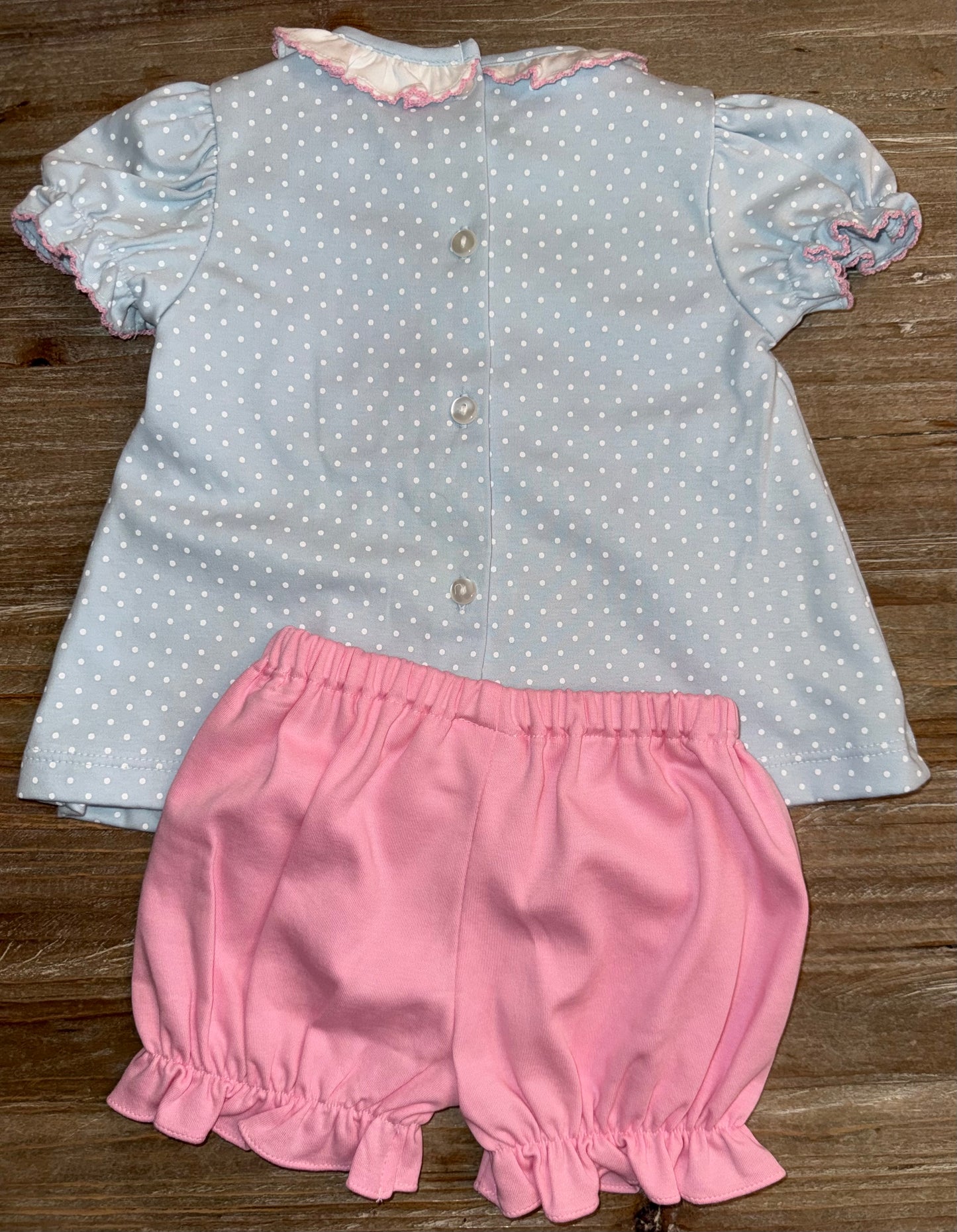 Spring Flowers Girls Knit Bloomer Set