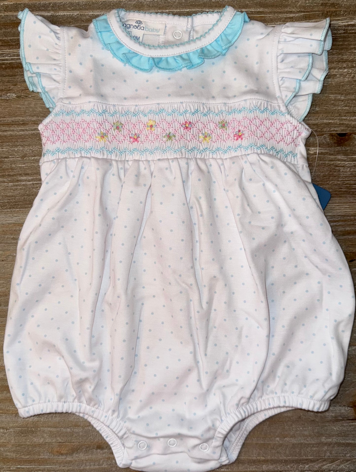 Adele’s Classics Smocked Girls Flutter Bubble