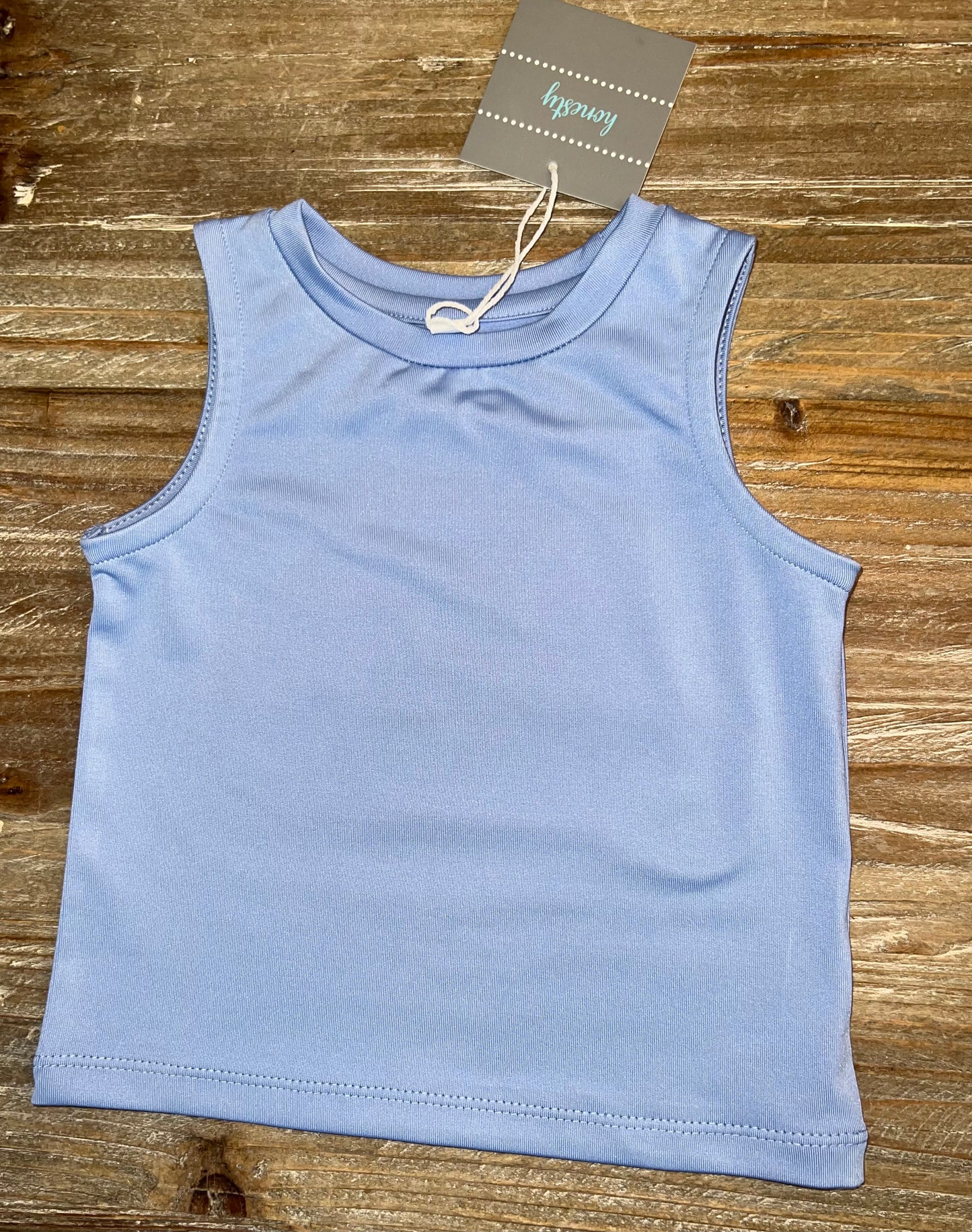 Honesty Blue Athletic Girls Tank