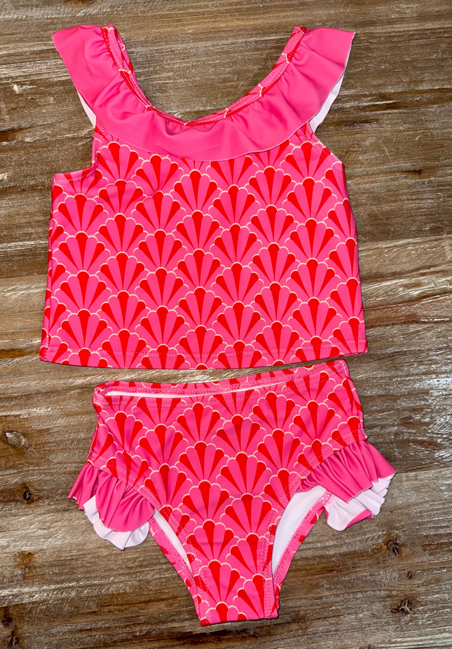 Seacrest Pink Shells Girls Swimsuit