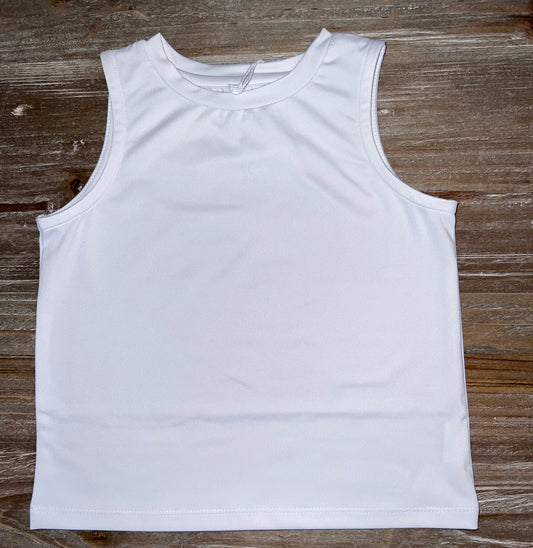 Honesty White Girls Athletic Tank