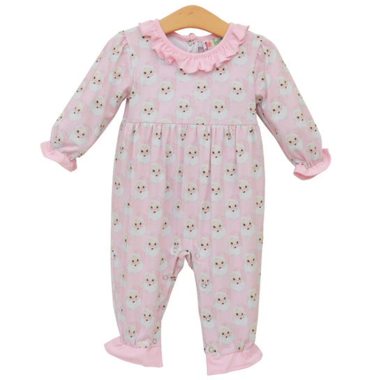 Jolly Santa Girls Ruffle Romper