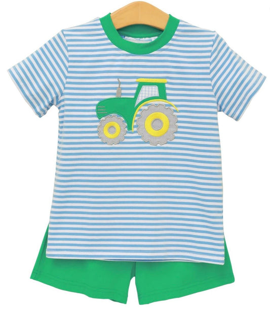 Harvest Time Tractor Boys Short Set