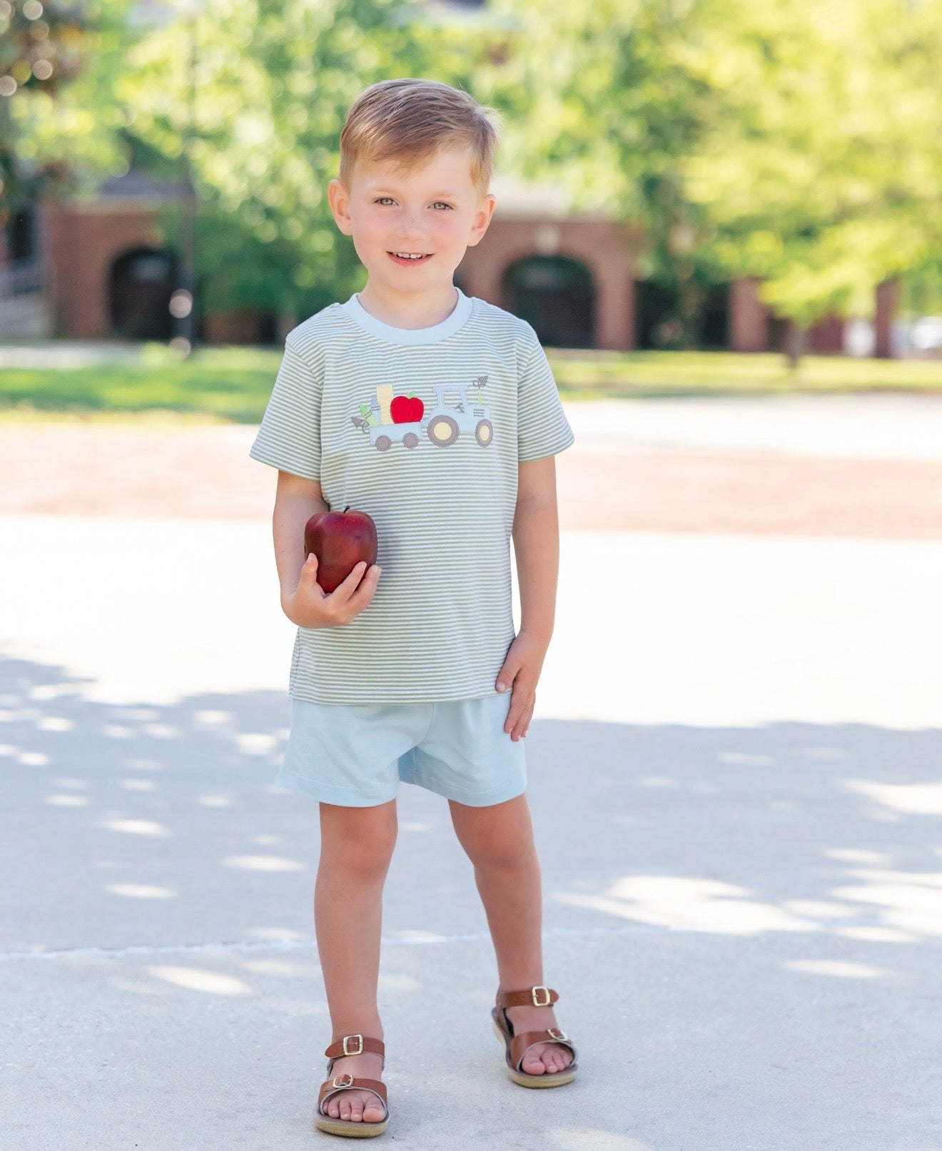 Tractor Back to School Boys Short Set