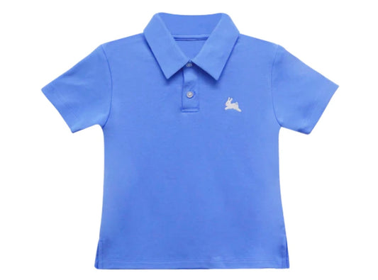 Periwinkle Bunny Ian Boys Knit Polo Shirt