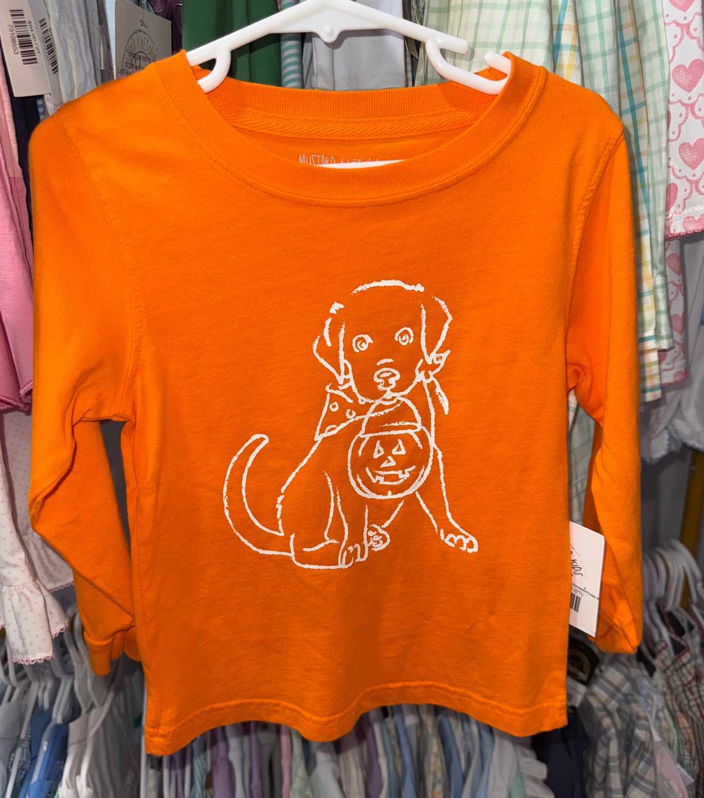 Mustard & Ketchup Kids LS Orange Pumpkin/Puppy Boys Tee