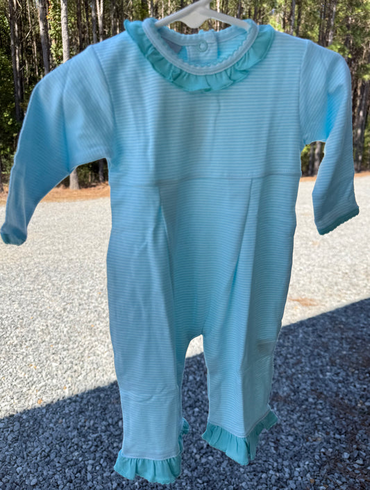 Mint Ruffle Girls Romper