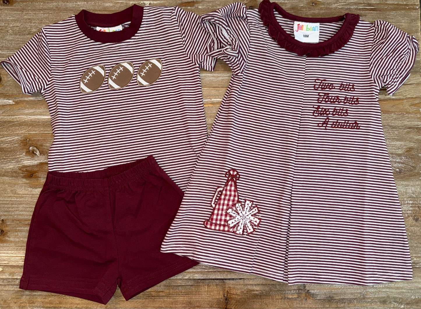 Stand Up & Holler Maroon Girls Pleat Dress