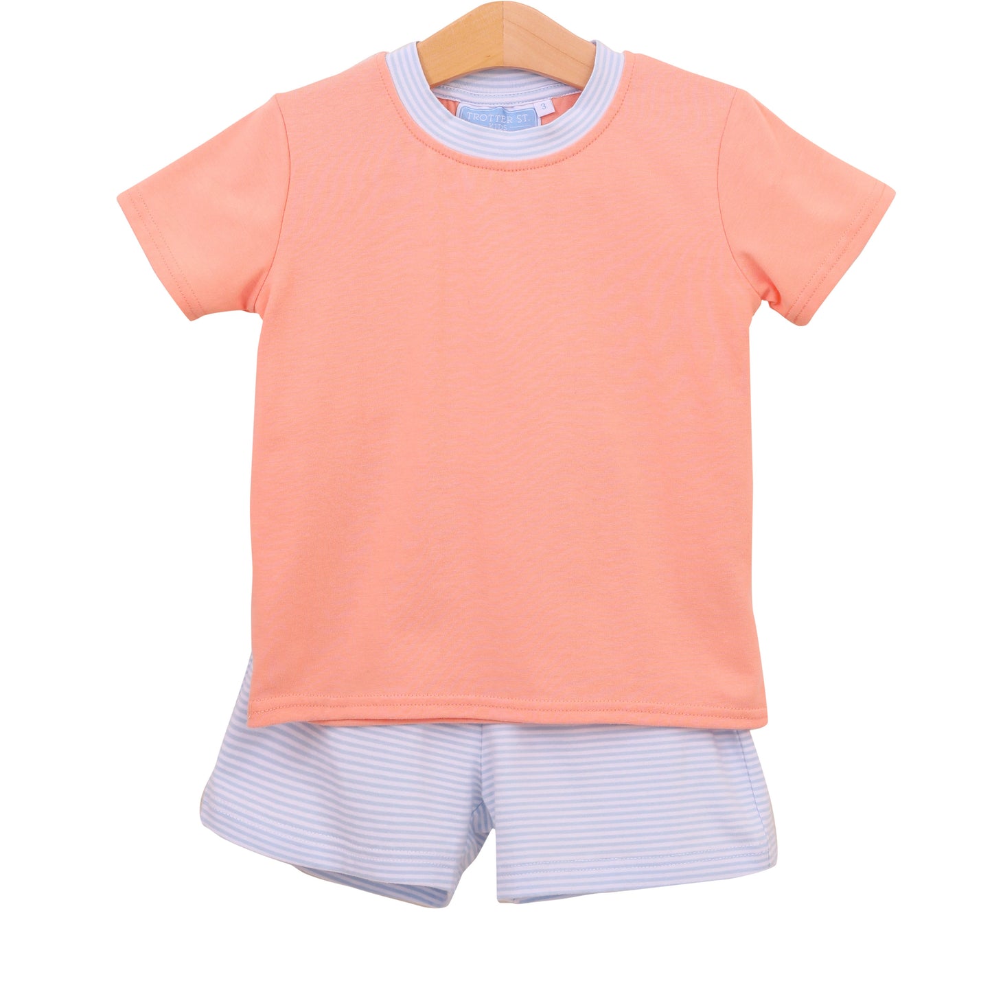 Shepherd Light Blue/Coral Boys Short Set