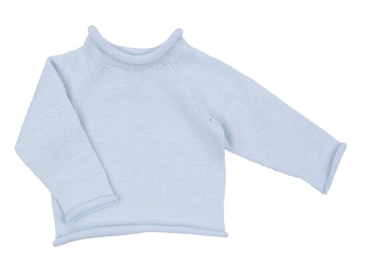 Magnolia Baby Raglan Boys Sweater-Light Blue