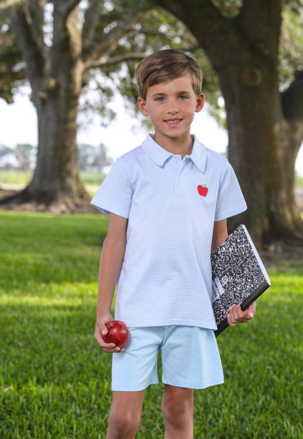 Trotter Street Kids Back to School Apple Boys Polo