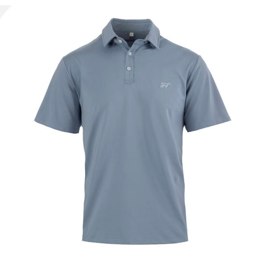 Fieldstone Gunner Youth Performance Boys Polo-Stone Blue