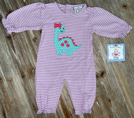 Dinosaur Appliqué Girls Romper