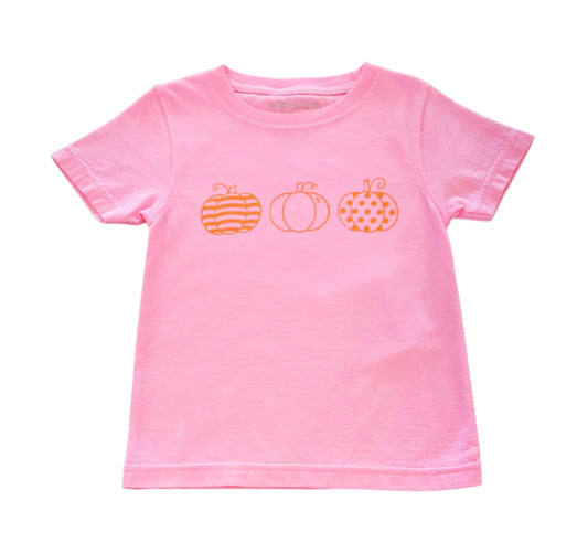 Mustard & Ketchup Kids Pink Pumpkin Girls Tee