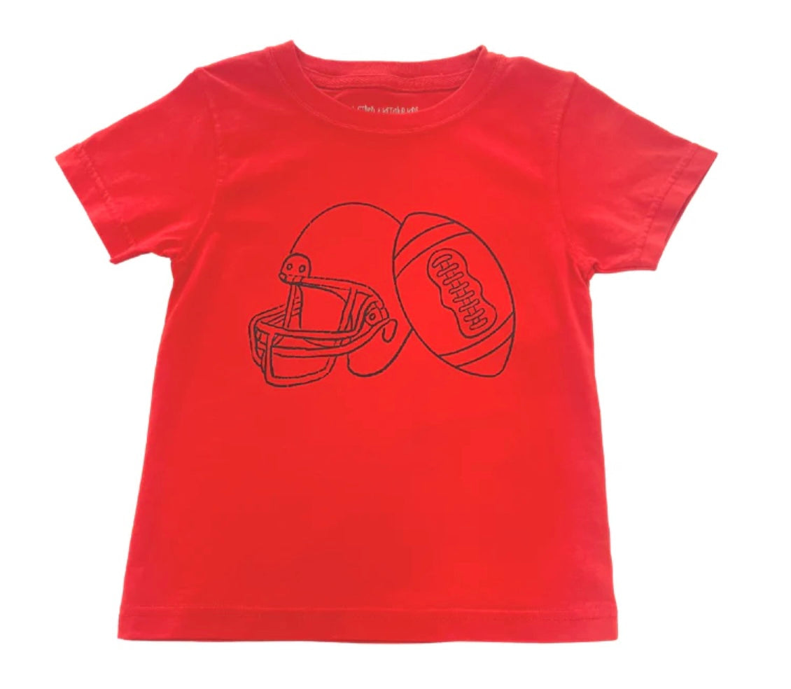 Mustard & Ketchup Kids Red/Navy Helmet Boys Tee