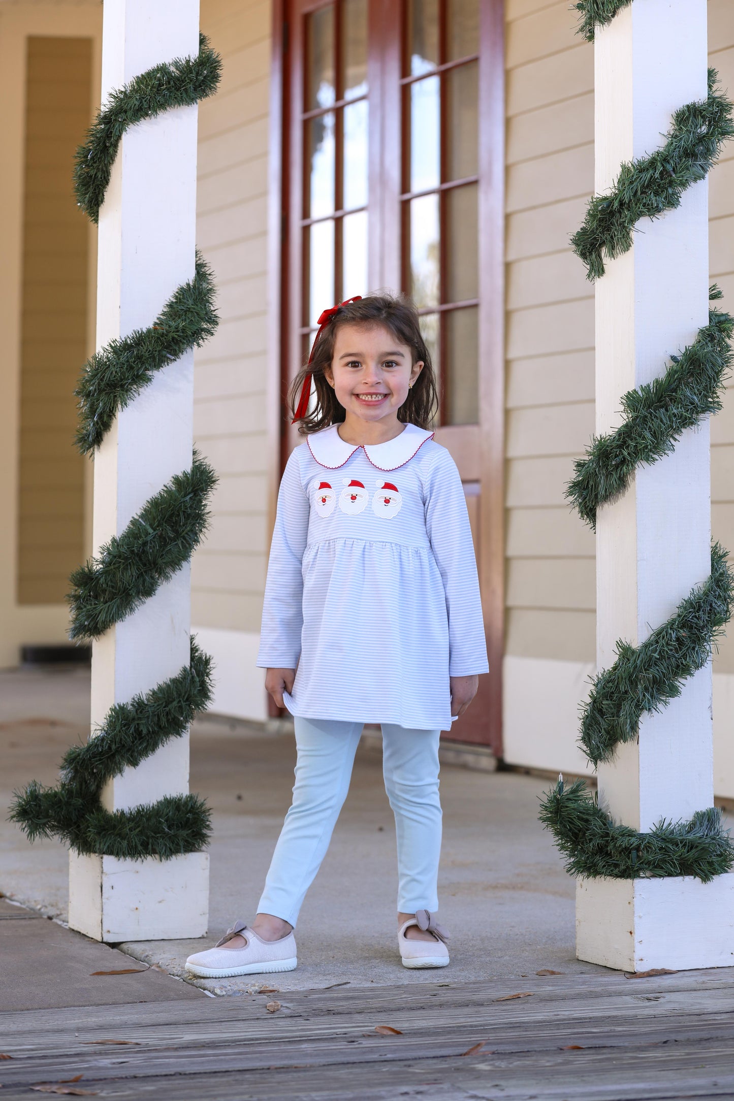 Santa Appliqué Girls Pants Set