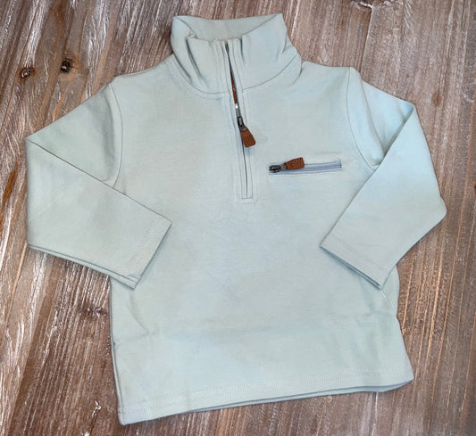 Kingston 1/4 Zip Light Green Boys Pullover