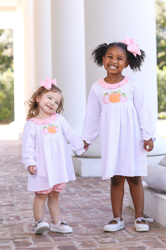 Pumpkin Trio Appliqué Girls Bloomer Set