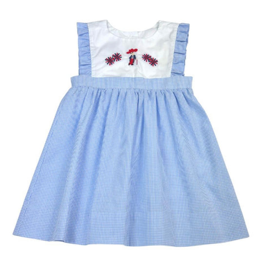 Light Blue Rebel French Knot Girls Dress