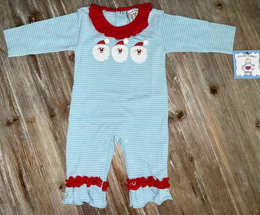 Santa Appliqué Girls Romper