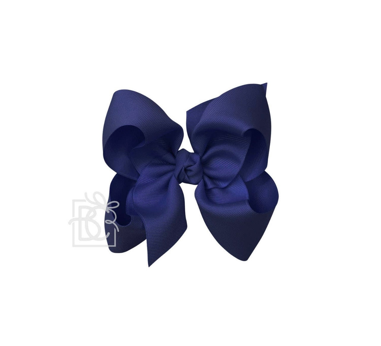 Beyond Creations 5.5” Huge Bow on Alligator Clip Navy