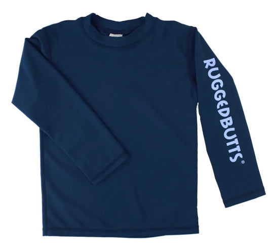 Rugged Butts Navy Long Sleeve Boys Rash Guard