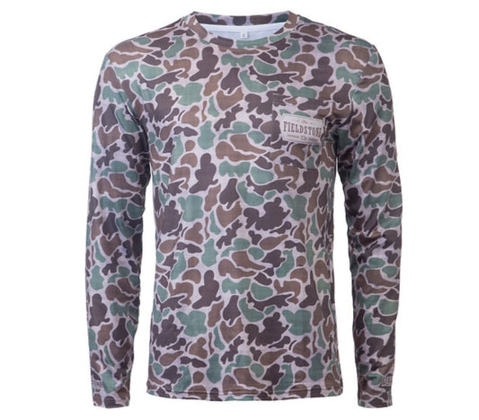 Fieldstone Dry-Fit Pocketed L/S Camo Boys Tee