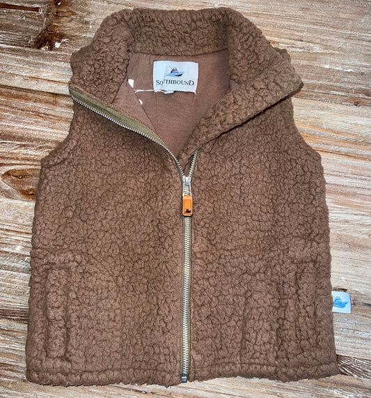 Southbound Chocolate Boys Sherpa Vest