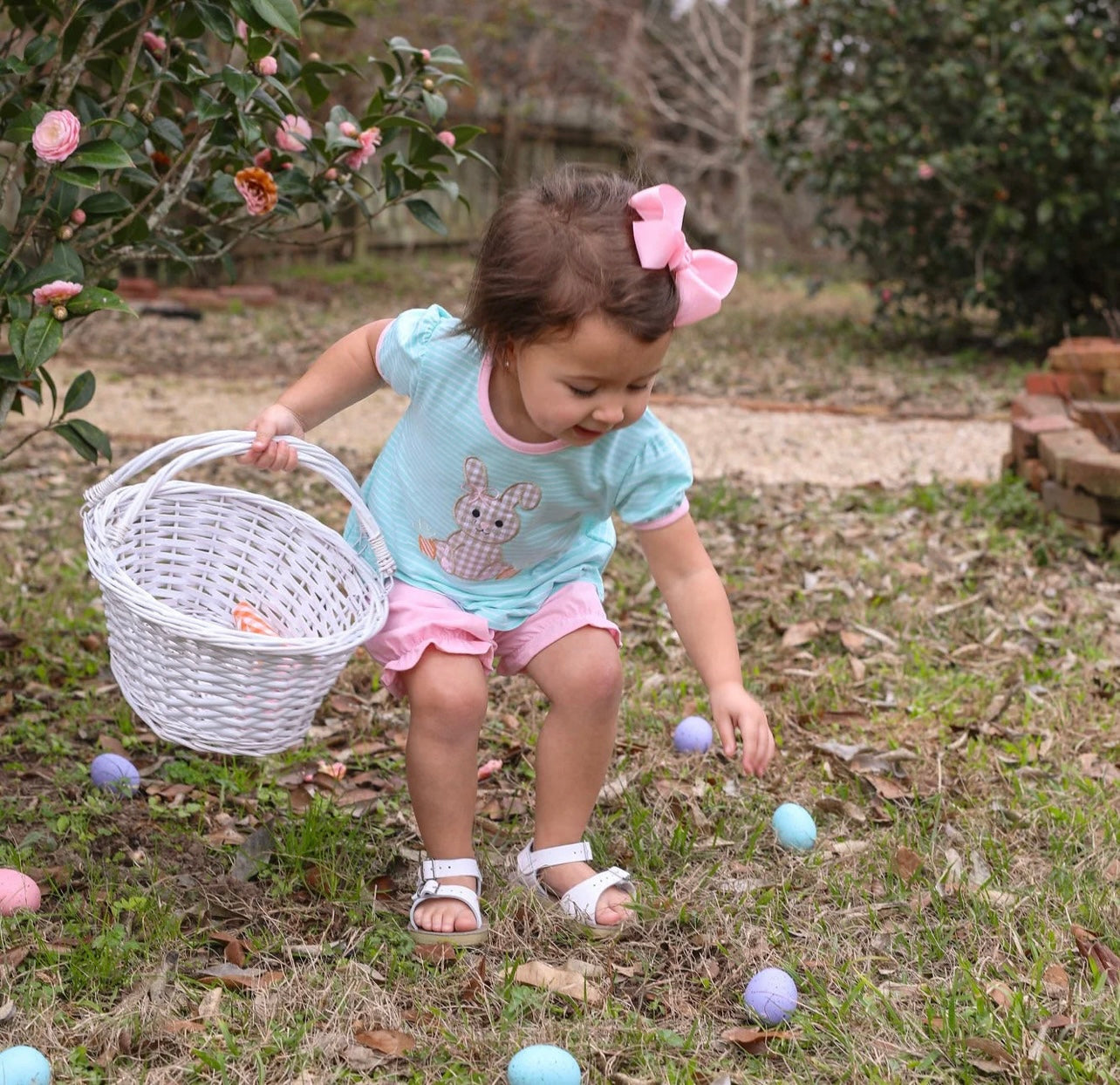 Bunny Appliqué Girls Bloomer Set