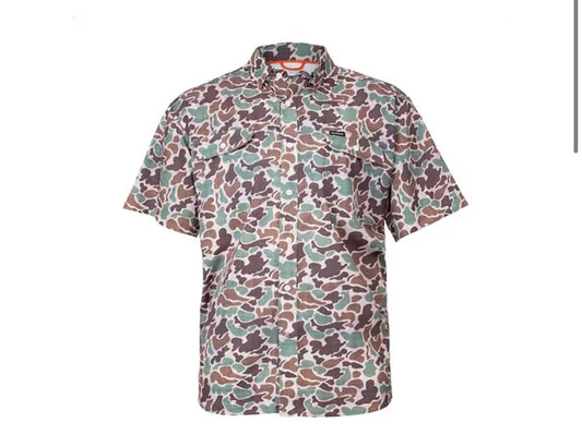 Fieldstone S/S Camo Button Down Boys Shirt