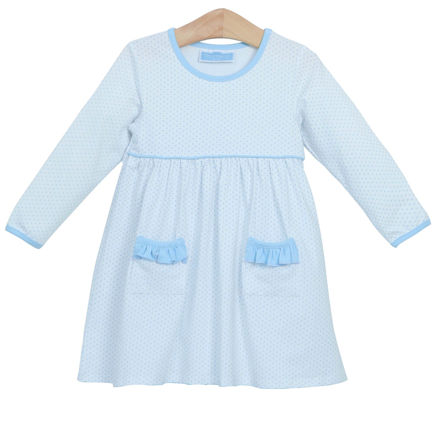 Millie Pocket Girls Dress Light Blue