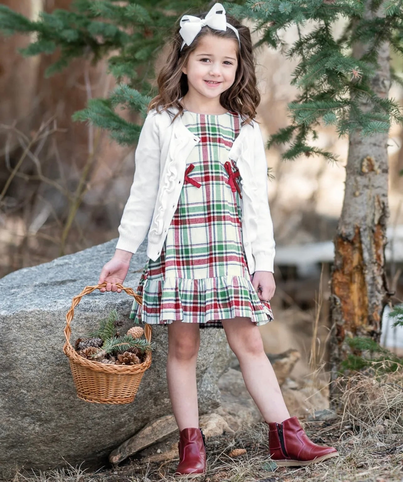 Ruffle Butts Winter White Girls Ruffled Cardigan