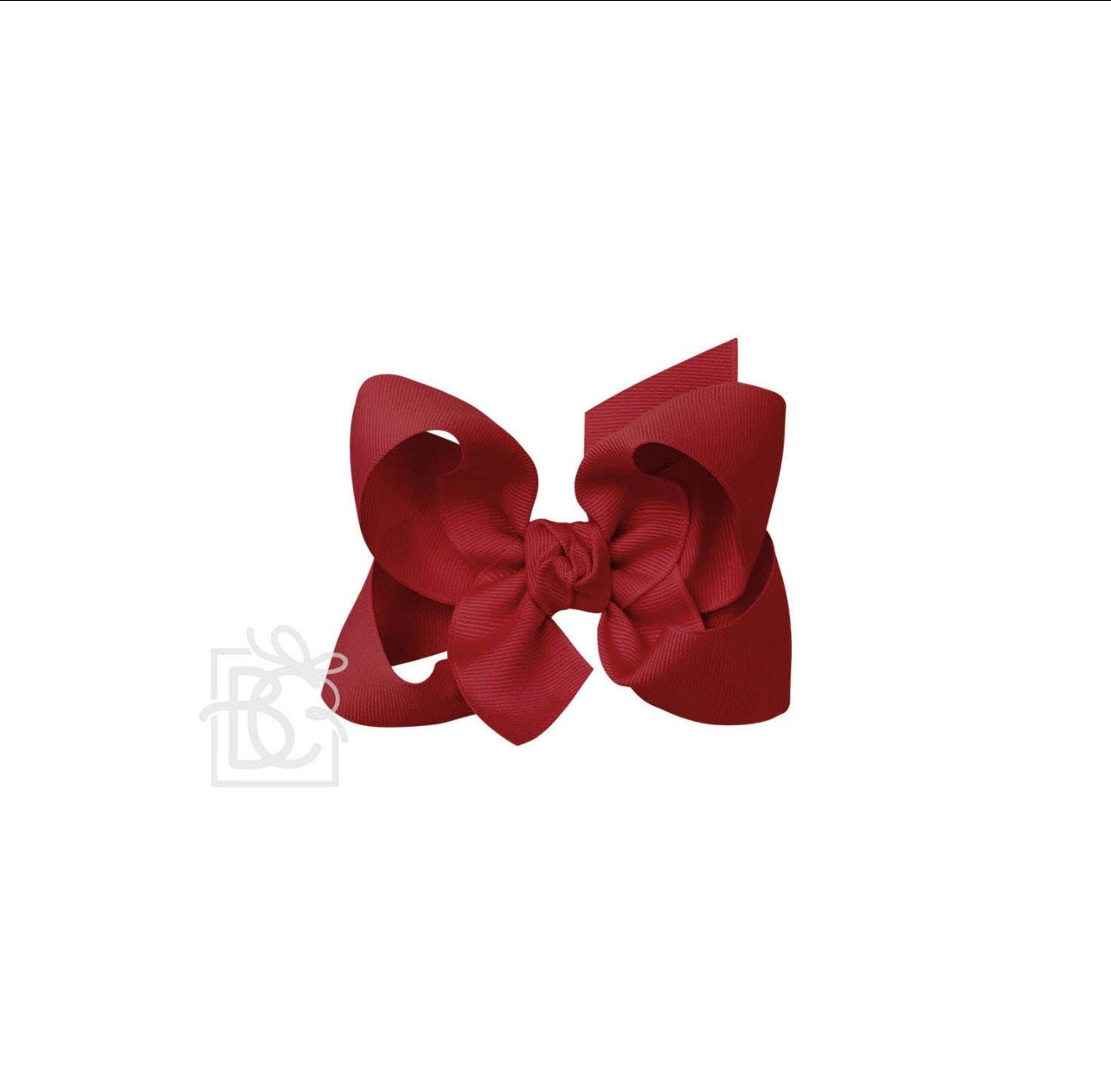 Beyond Creations 4.5” Large Bow on Alligator Clip Cranberry/Crimson