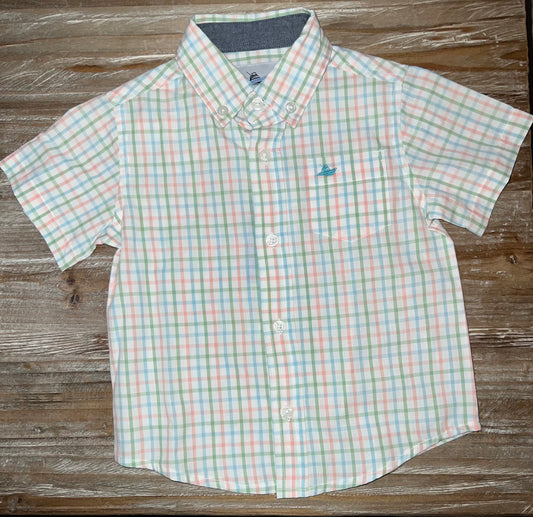 Southbound Plaid Short Sleeve Boys Button Down