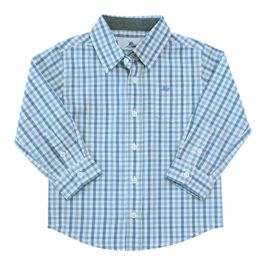 Southbound Blue/Gray Combo Boys Button Down Shirt