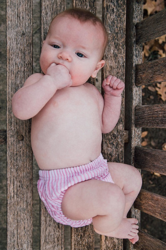 Love That Cotton Pink Seersucker Girls Bloomers