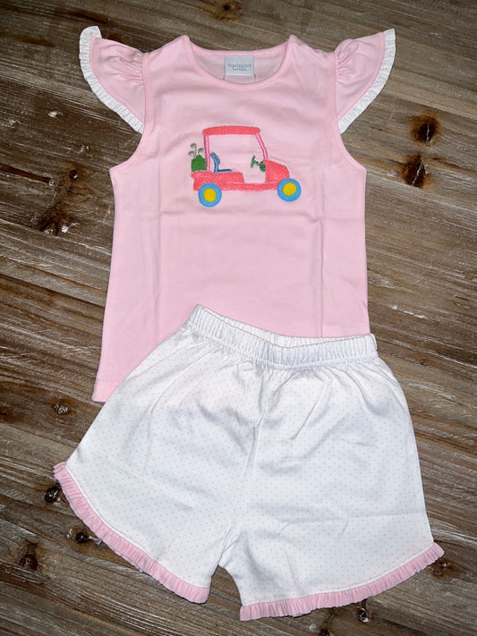 Squiggles Golf Cart Girls Short Set