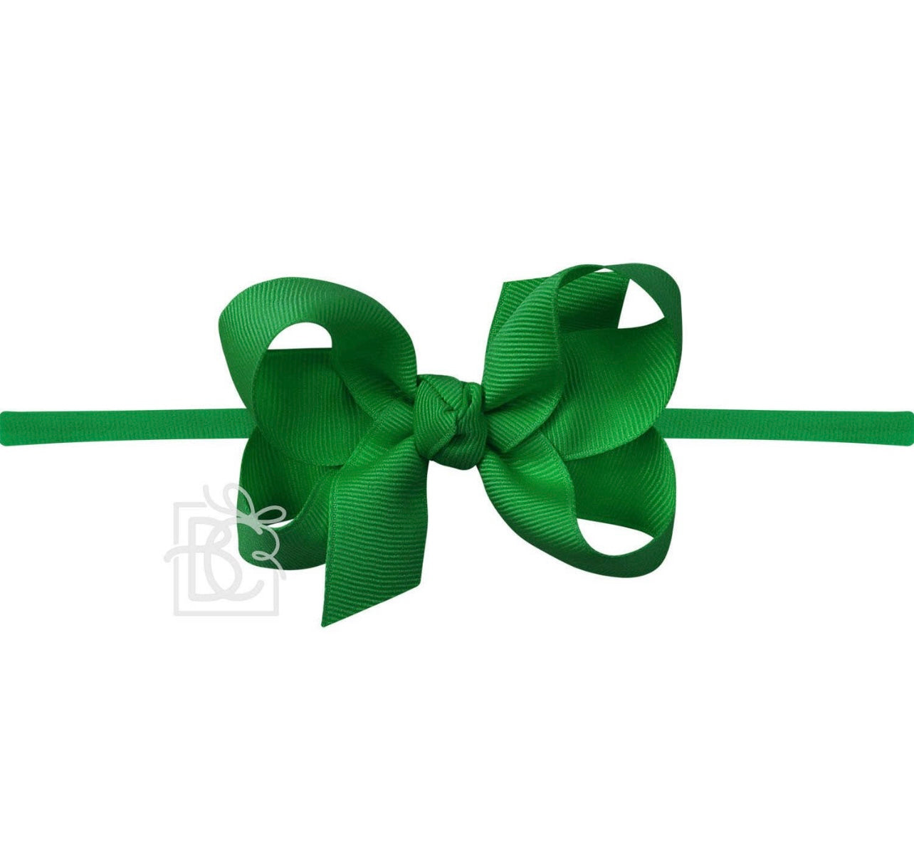 Beyond Creations 3.5” Medium Headband Bow Emerald Green