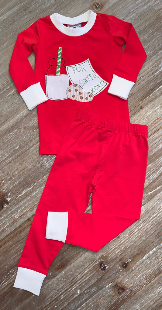 Santa Milk and Cookies Pajama Set