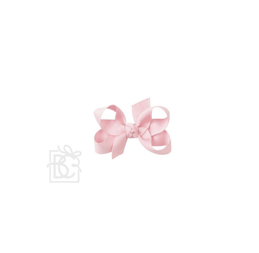 Beyond Creations Small 3” Bow on Alligator Clip Light Pink