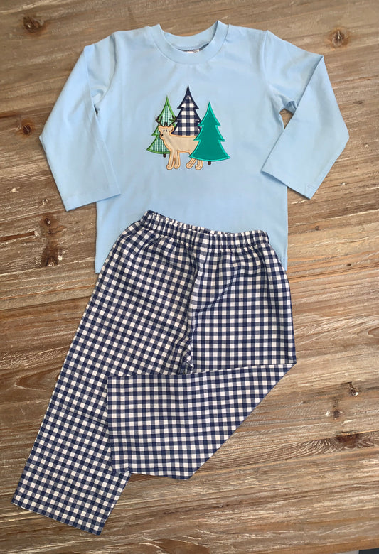 Deer and Tree Boys Pant Set