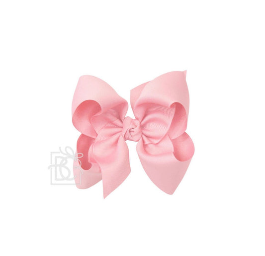 Beyond Creations 5.5” Huge Bow on Alligator Clip Pink