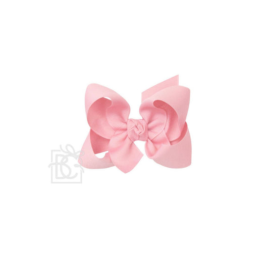 Beyond Creations 4.5” Large Bow on Alligator Clip Pink