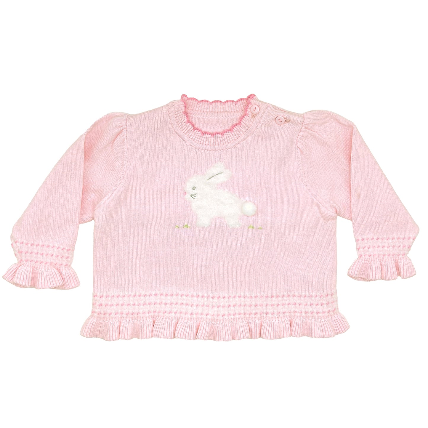 Fuzzy Bunny Girls Ruffle Sweater