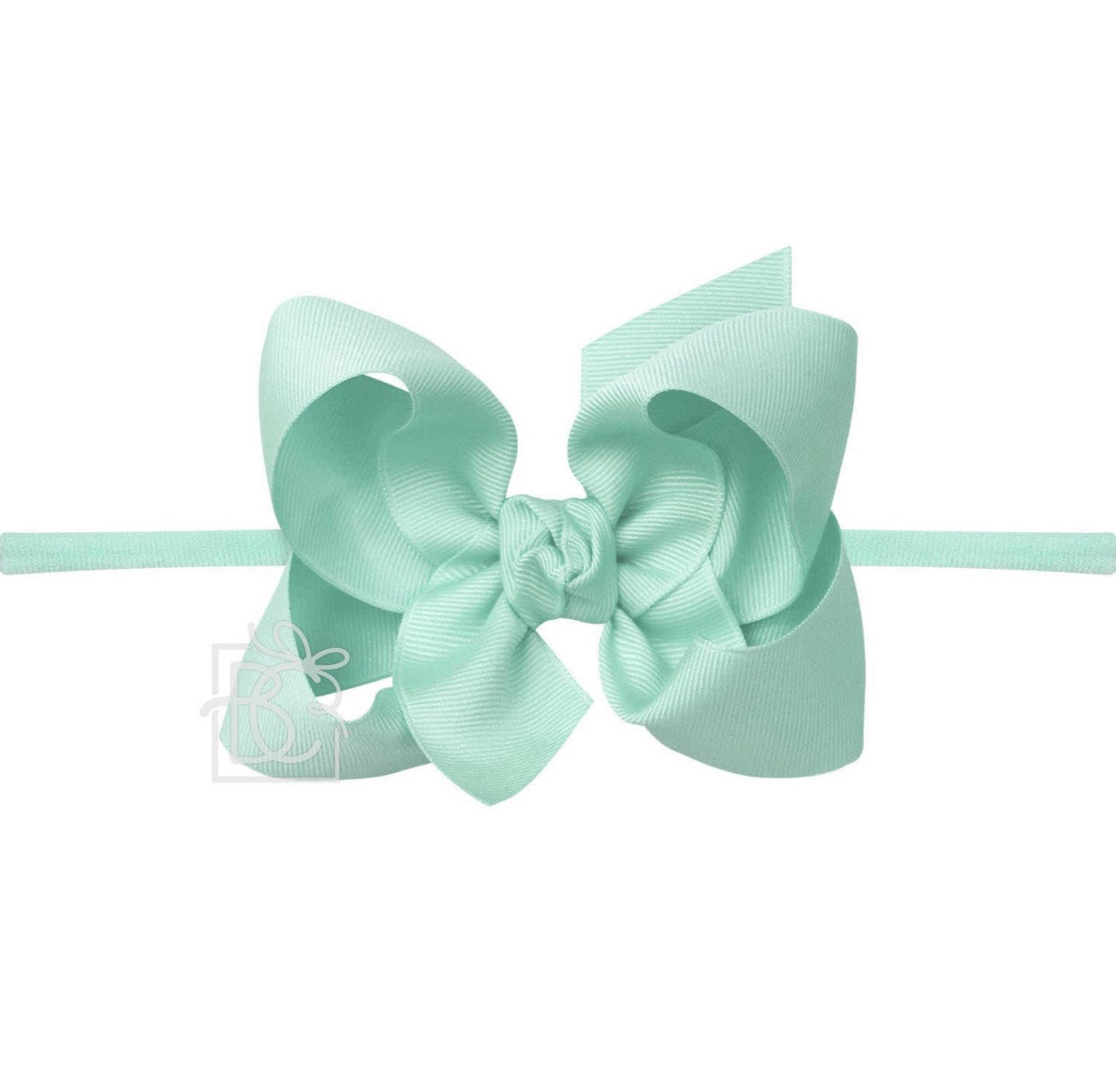 Beyond Creations 4.5” Large Headband Bow Aquamarine