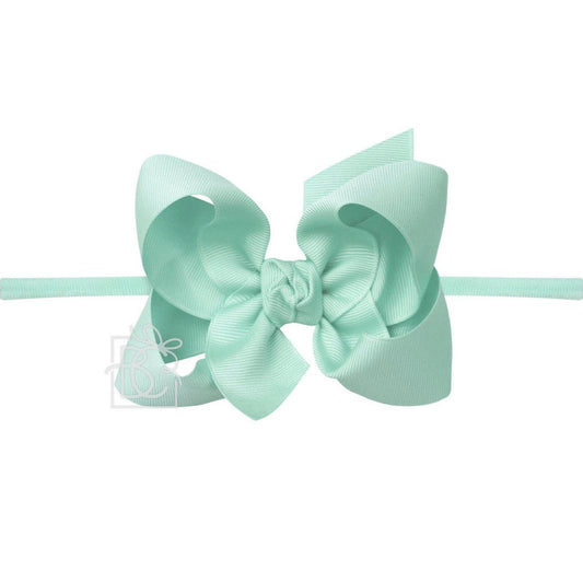 Beyond Creations 4.5” Large Headband Bow Aquamarine