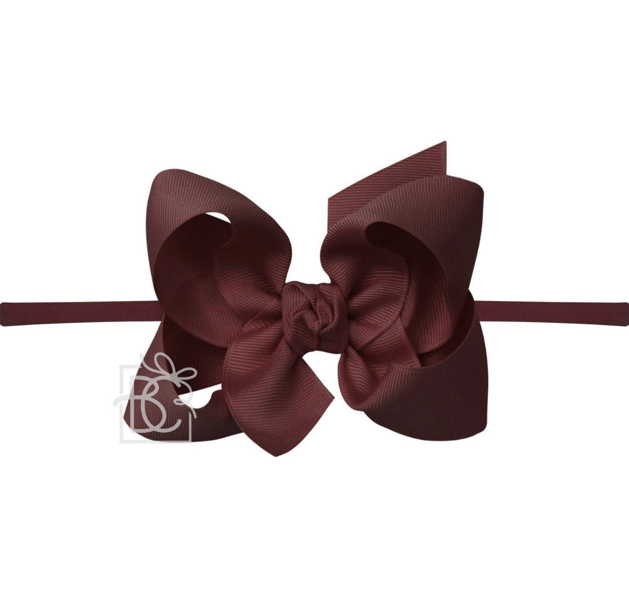 Beyond Creations 4.5” Large Headband Bow Burgundy/Maroon